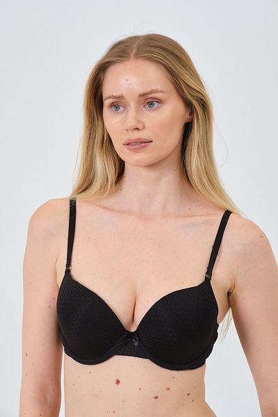 MİSTİRİK Blera Model Μαύρο Γυναικείο Push-Up Σουτιέν με επένδυση