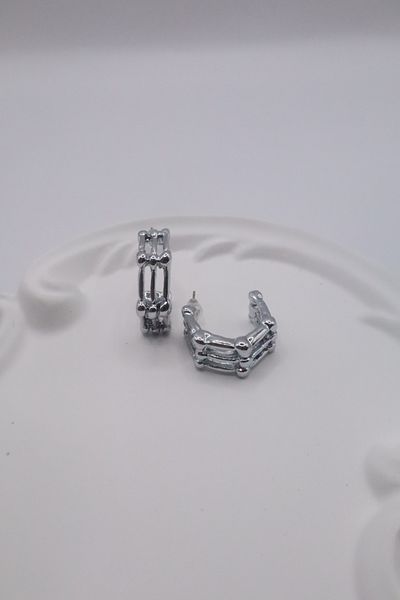 DEMOKAN Women's Earrings Bambus Design 2cm Earrings