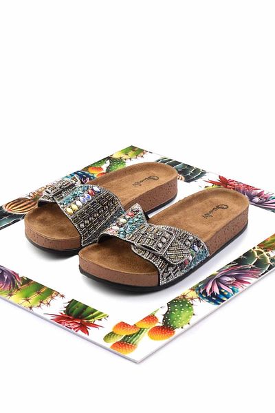 Bambi Women's Platinum Slippers K 04784040687
