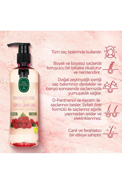 Eyüp Sabri Tuncer 100 ml Raspberry Shampoo X3 and Rosie Péron Gift
