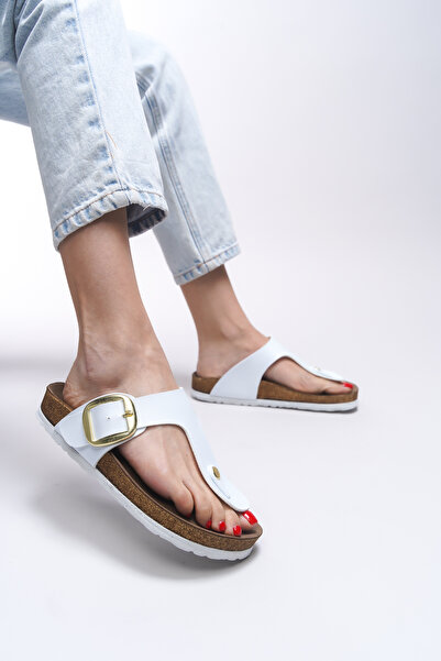 Riccon Flip-flops albi pentru femei 0012601 Giseraiele