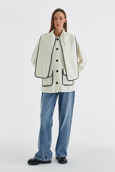 MARKALİSTE Ecru Fleece Jacket
