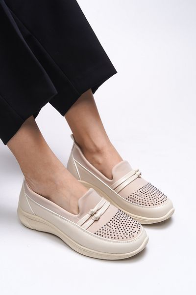 Riccon Γυναικεία Αθλητικά Μπαλαράκια Hegerithe Beige 0012409