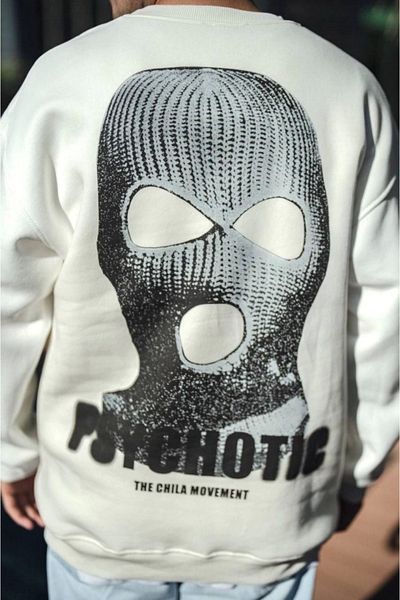 İpeksi Silky Winter Crew Neck Printed Sweatshirt - White