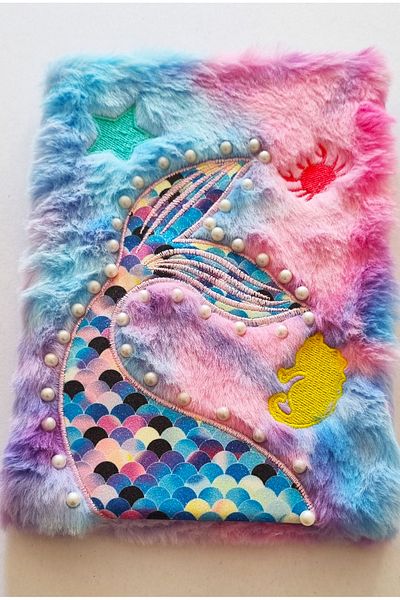 Modellino Fish Tail Plush Scrapbook Daily Memory Modelist Striped Notepad 80 Sheets - Color Options