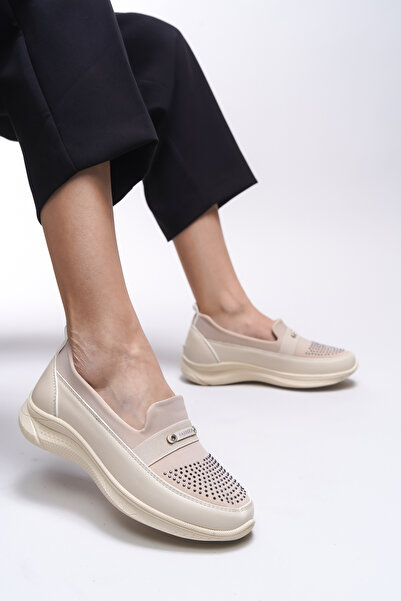 Riccon Women's Sports Ballerinas - Beige 0012419 Sylcaiah