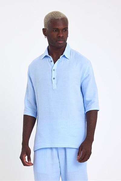 Weyeze Short Sleeve Linen Shirt Af-Y18007Lns