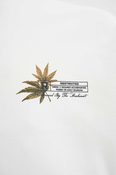 Machinist Ανδρικό μπλουζάκι Venus Covered With Weed Oversize Ecru T-shirt