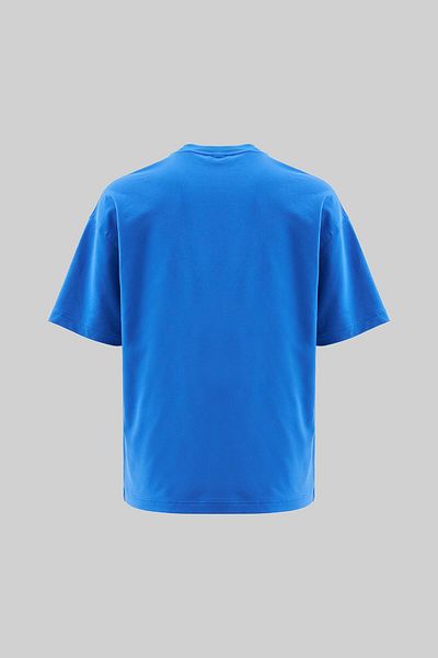 Machinist Tricou oversize albastru moale cu imprimeu Swan pentru bărbați