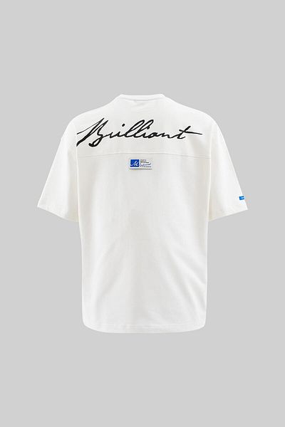 Machinist Men's Jersey Style Oversize Ecru T-Shirt