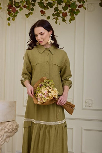 Moodbasic Linen Suit with Stripes