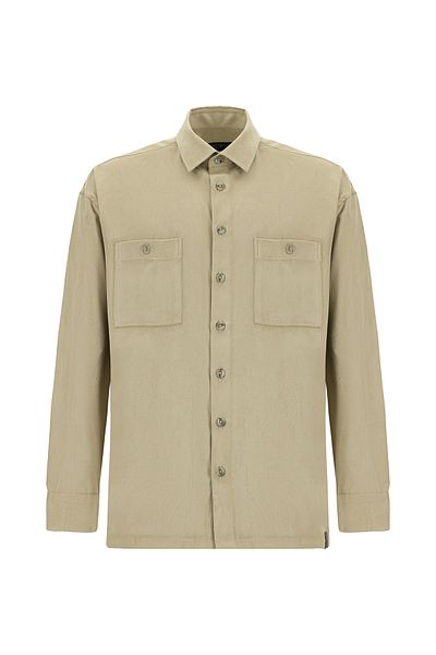 Abdullah Kiğılı Long Sleeve Oversize Suede Shirt