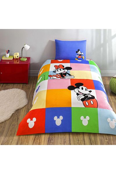 Taç Crown Licensed Disney Minnie & Mickey 120 X 200 Elastic Bedding Set