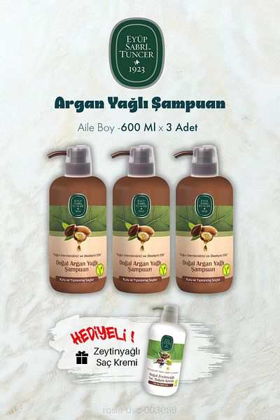 Eyüp Sabri Tuncer Argan Oil Shampoo 600 ml