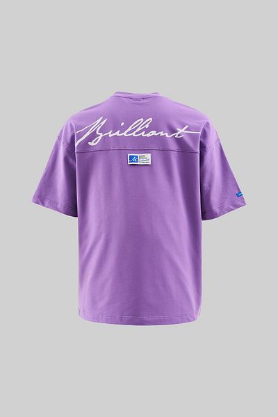 Machinist Tricou mov supradimensionat în stil jerseu pentru bărbați