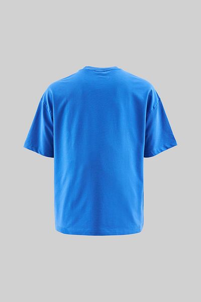 Machinist Tricou pentru bărbați, imprimat și zebră, oversize, albastru moale
