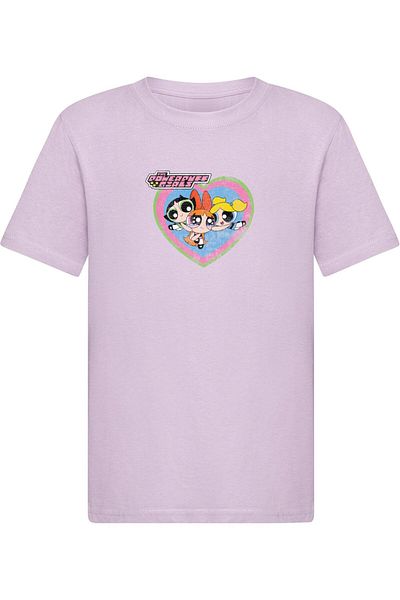 Merchcode Kinder Die Powerpuff Girls - Faded Heart Basic Tee 2.0