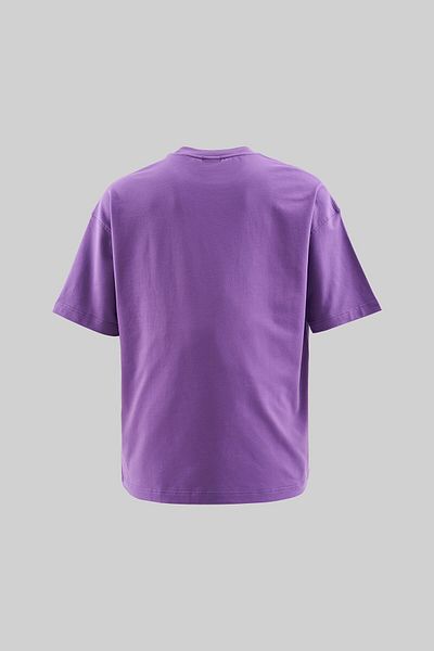 Machinist Ανδρικό μπλουζάκι Splater Look έγχρωμο κεντημένο oversize μωβ