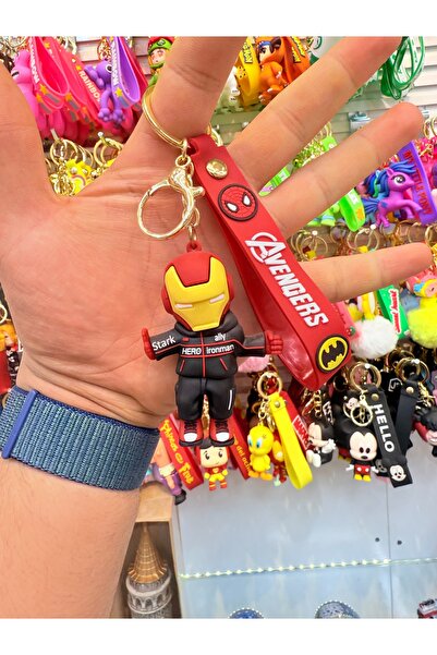 NATUREL Marvel İronman Figürlü 3D Silikon Anahtarlık Tony&Stark