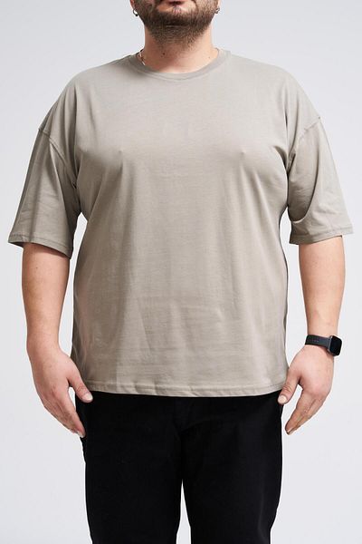 Machinist Ανδρικό μπλουζάκι Basic Khaki μεγάλου μεγέθους