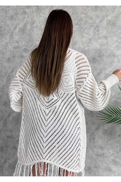 Fua Shop Women's Openwork Tassel Cardigan