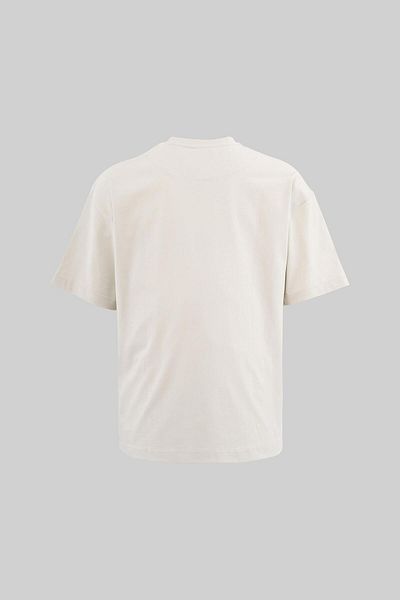 Machinist Men's Technical Zig-Zag Embroidered Oversize Space Gray T-Shirt