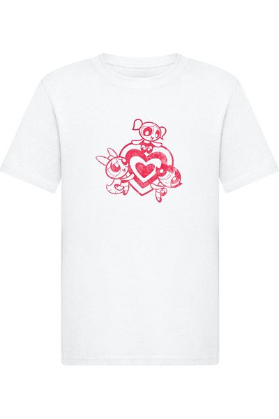Merchcode Kinder The Powerpuff Girls - Outline Graphic Basic Tee 2.0