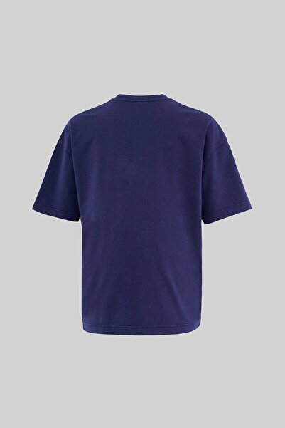 Machinist Чоловіча футболка Doberman Graphic Printed Yikamali Oversize Lacivert