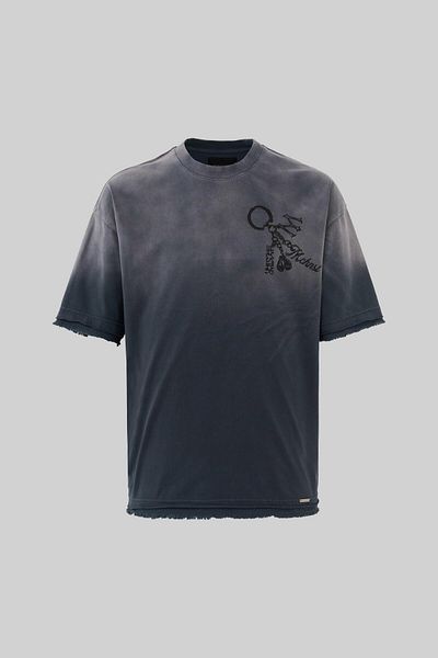 Machinist Men's Keychain Printed Washable Oversize Ghost T-Shirt