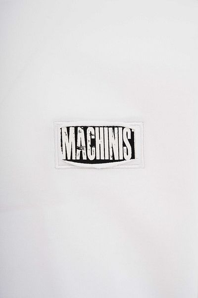 Machinist Men's Patchwork and Embroidered Oversize Ecru T-Shirt