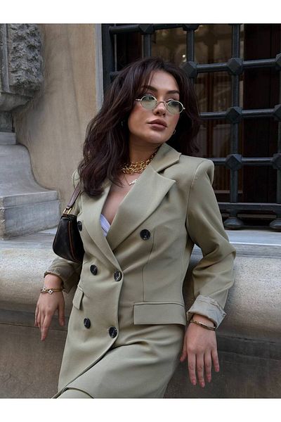 NILOO Women's 6 Button Suit