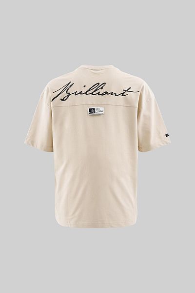 Machinist Tricou pentru bărbați în stil jerseu oversize bej moale