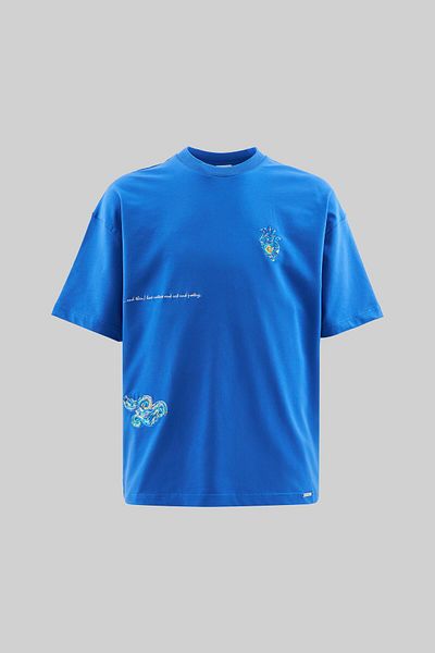 Machinist Men's the Starry Night Oversize Ecru T-Shirt