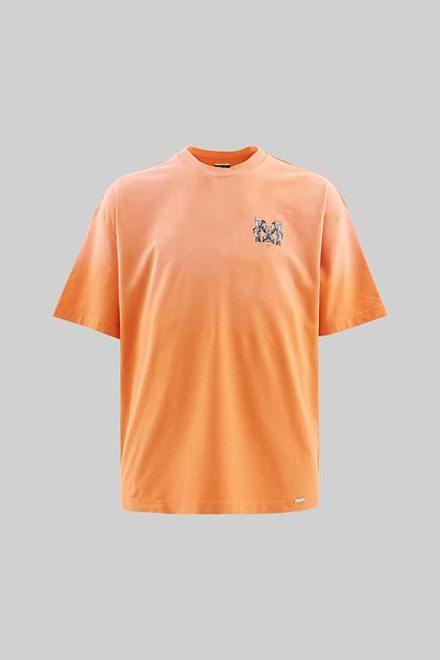 Machinist Ανδρικό μπλουζάκι με γράμμα M Washed Washed Oversize Πορτοκαλί T-Shirt
