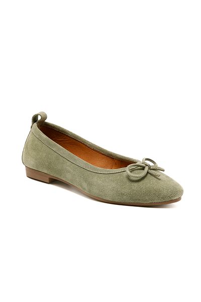 John May Γυναικεία/Κορίτσια Μπαλαρίνα MAR-25Y-150-201 Avocado Suede Model