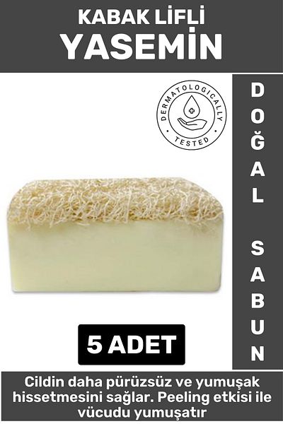 Wintoup Special Production Massage Effect Moisturizing Dryness Relief Natural Pumpkin Fiber Jasmine Soap 5 Pieces