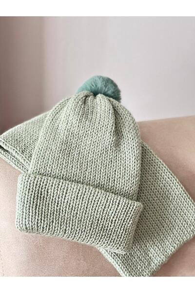 PEERLES BY SS ÖRGÜ ŞAPKA VE ATKI TAKIMI