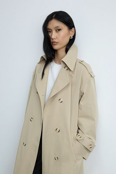 Suud Collection Beige Rowan Trench Coat