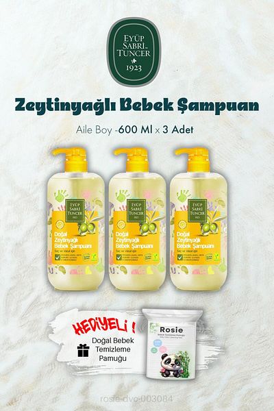 Eyüp Sabri Tuncer 600 ml Olive Oil Baby Shampoo