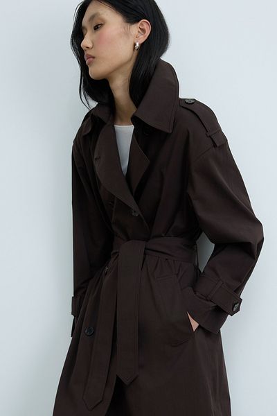 Suud Collection Bitter Brown Rowan Trench Coat