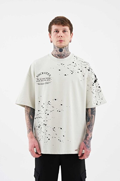 Machinist Чоловіча футболка Oversize космічного сірого кольору