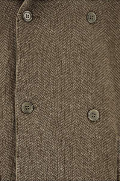 Abdullah Kiğılı Italian Wool Cashmere Double Breasted Knitwear Cardigan