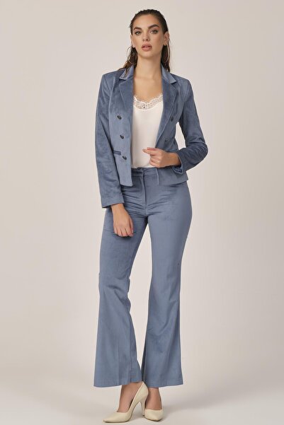 Shahiqa Plazzo Kesim Kadife Pantolon