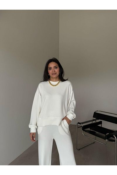 Bade Butik Ecru Extra Soft Long Sleeve Suit