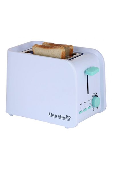 Hausberg Toaster HB-195BL, 750 W, 2 slices, defrost function, reheat function, 6 speeds