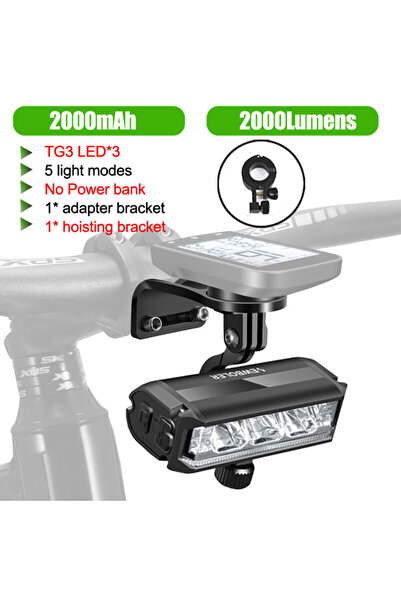 Choice مصباح أمامي للدراجة من نيوبولر، 2000 مللي أمبير/ساعة، 4000 مللي أمبير/...