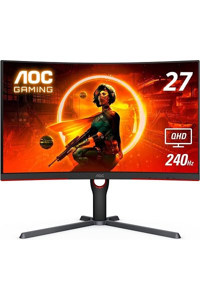 Aoc شاشة ألعاب منحنية CQ27G3Z مقاس 27 بوصة VA 2K 240 هرتز 0.5 مللي ثانية
