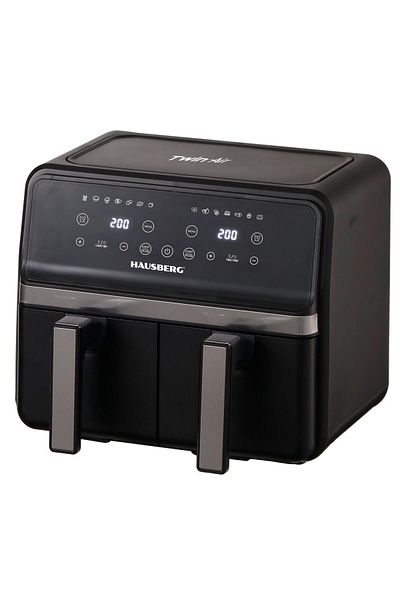 Hausberg Friteuza Dubla Cu Aer Cald Hb-2373ng, 2400w, 8.4l, Termostat Cu Afisaj Led, Digital, 14 Programe