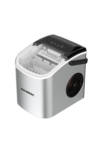 Hausberg Výrobník ledu HB-6019IN, nádoba 1,2 litru, led 12-15 kg / 24 hodin, 0,6 kg, 9 kostek/6-9 min