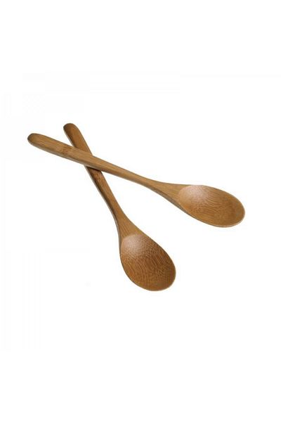 LEONE Set of 6 Bamboo Spoons, 19.5 Cm Length